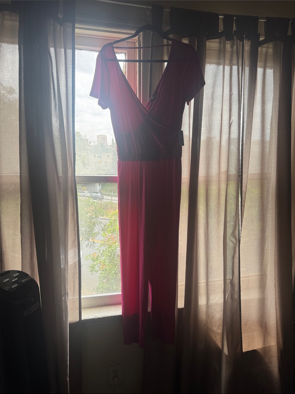 Express Magenta Maxi Jumpsuit